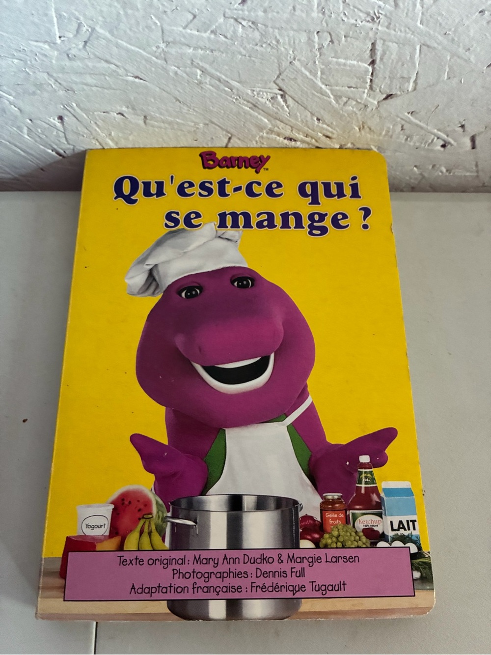 Barney Qu'est-ce qui se mange? - Purple/Yellow Kids Learning Book